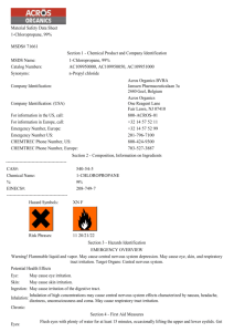 Material Safety Data Sheet 1-Chloropropane, 99% MSDS# 71661