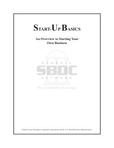 start-up basics - Georgia Department of Economic Development
