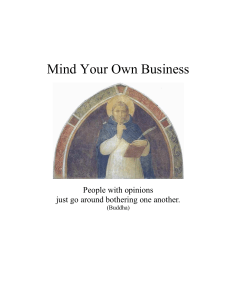 Mind Your Own Business - Spiritual Quotations for Lovers of God