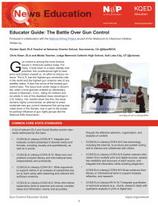 Educator Guide: the Battle over Gun Control