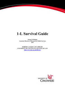 1-L Survival Guide - University of Cincinnati College of Law