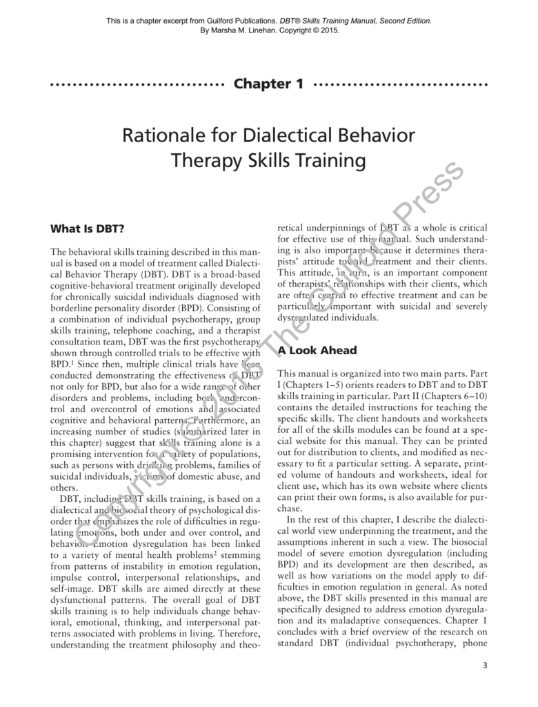 Cognitive Distortionsdialectical Behavioral Training