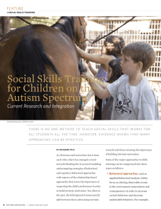 Social Skills Training for Children on the Autism Spectrum