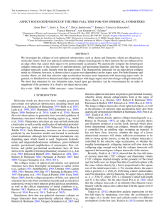 aspect ratio dependence of the free-fall time for non