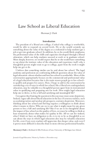 Law School as Liberal Education