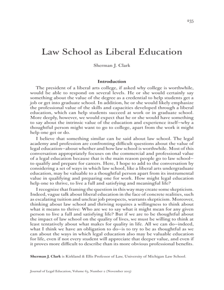 essay on liberal education