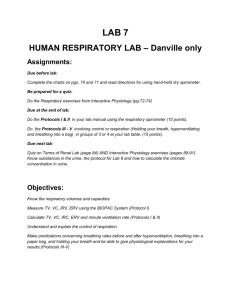 HUMAN RESPIRATORY LAB – Danville only