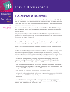FDA Approval of Trademarks