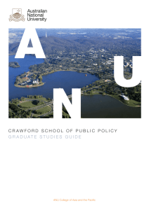 Graduate Studies Guide here - Crawford School of Public Policy
