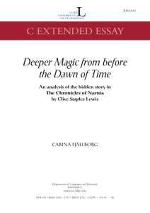 Deeper magic before the dawn of time: an analysis of the hidden