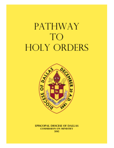 PATHWAY TO holy orders