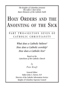 holy orders and the anointing of the sick