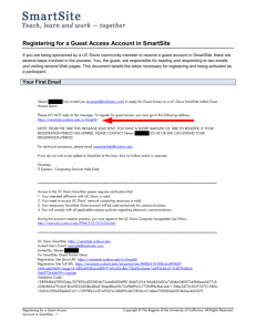 Registering for a Guest Access Account in SmartSite