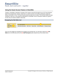 Using the Guest Access Feature in SmartSite