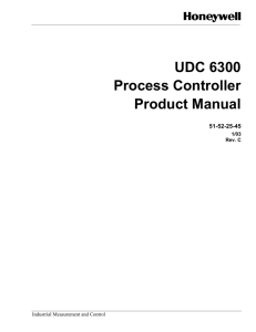 UDC 6300 Process Controller Product Manual