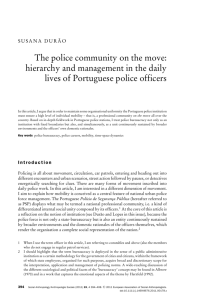 The police community on the move - Instituto de Ciências Sociais da