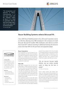 Nucor Building Systems selects Bricscad V9.