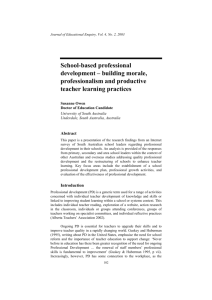 Research Paper: School-based professional development