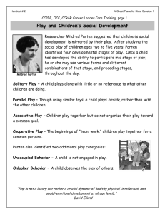 Play and Children's Social Development