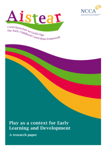 Play as a context for Early Learning and Development