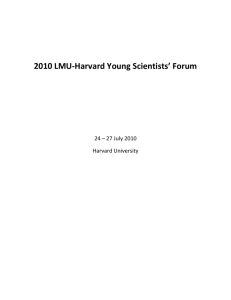 2010 LMU-Harvard Young Scientists' Forum
