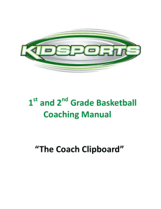 1st-2nd Grade Basketball Coaching Manual