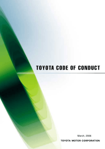 Toyota Codo of Conduct