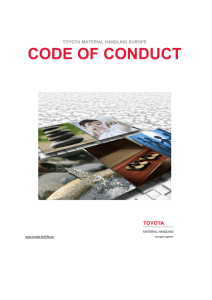 code of conduct - Toyota Material Handling Belgium