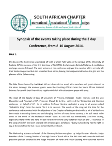 Synopsis of the events taking place during the SAC