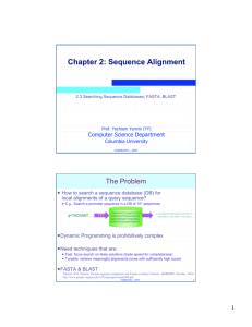 Chapter 2: Sequence Alignment