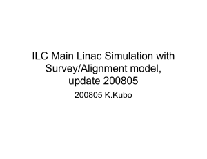 ILC Main Linac Simulation with Survey/Alignment model Survey