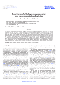 Coexistence of chiral symmetry restoration and random orientation