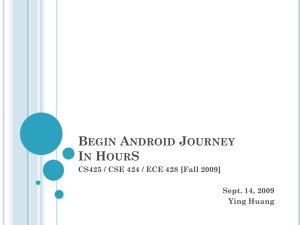 BEGIN ANDROID JOURNEY IN HOURS