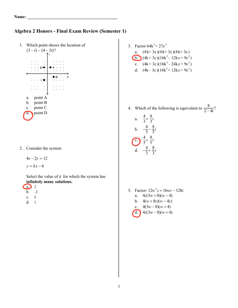 algebra-2-honors-final-exam-review-semester-1