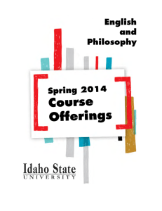 English and Philosophy - Idaho State University