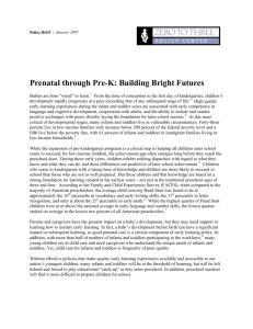 Prenatal through Pre-K: Building Bright Futures