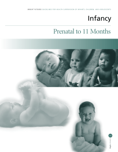 Infancy Prenatal to 11 Months - Bright Futures