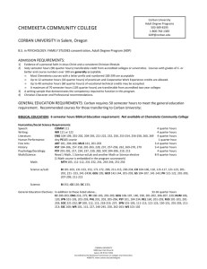 ADP Chemeketa Family Studies - Transfer Guide Corban University