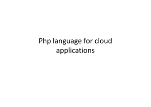 Php language for cloud applications