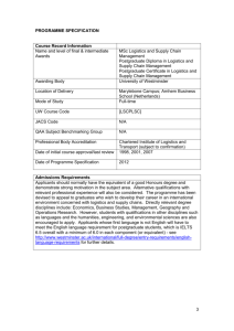 Logistics and Supply Chain Management MSc 16-17