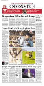 Super Bowl Ads Bring Lighter Tone Drugmakers Bid to Burnish Image