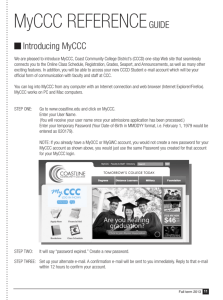 MyCCC REFERENCEGUIDE - Coastline Community College