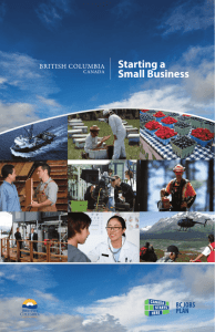Starting a Small Business - Province of British Columbia