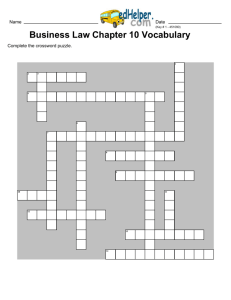 Business Law Chapter 10 Vocabulary