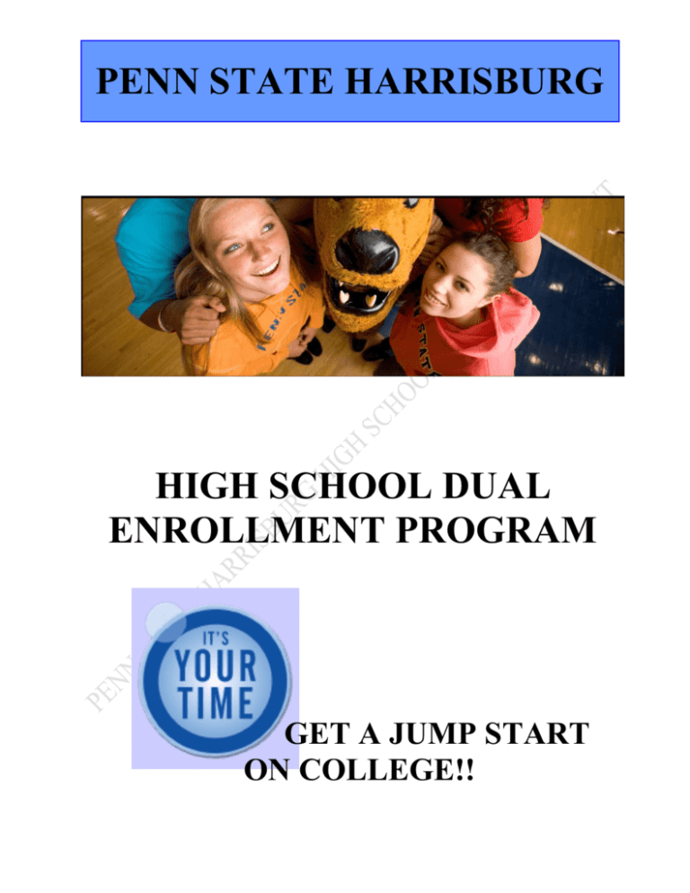 high school dual enrollment program penn state harrisburg