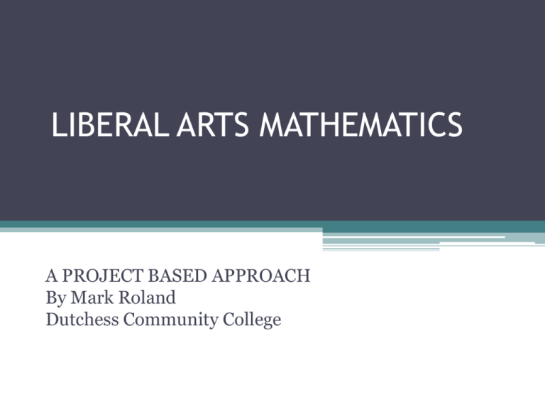 Liberal Arts Mathematics And Science