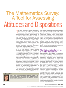 The Mathematics Survey: A Tool for Assessing