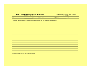 CCF 156-2-R, Cadet Self-Assessment Report (Yellow Card)