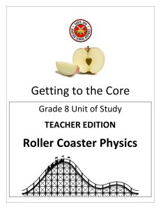 Getting to the Core Roller Coaster Physics