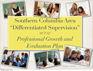 Professional Growth and Evaluation Plan